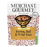 Merchant Gourmet wholegrain brown red wild microwave rice 250g, imported from the UK