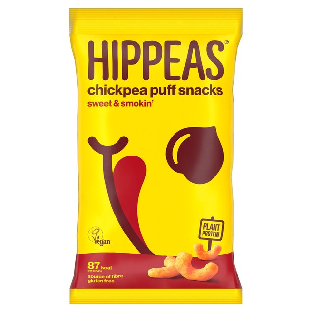 Hippeas Chickpea Puffs Sweet & Smokin' 78g, UK version
