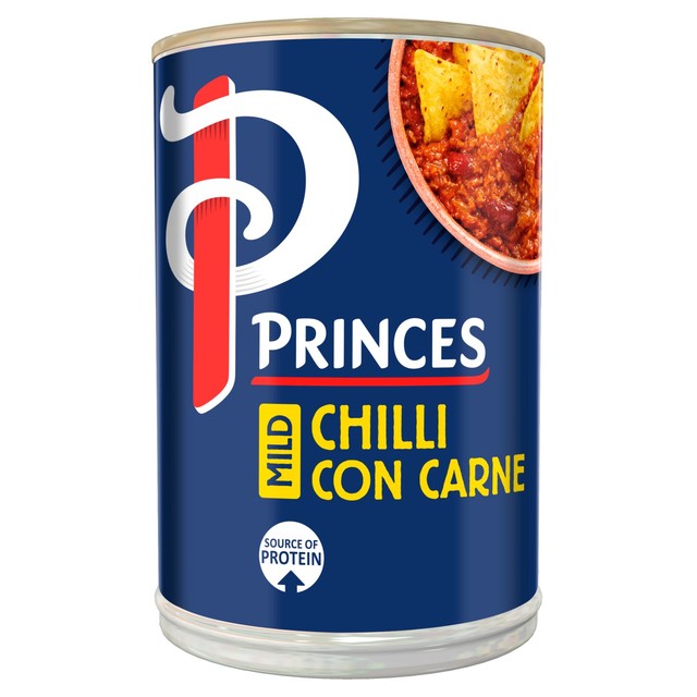 Princes chilli con carne canned meal 392g, imported from the UK