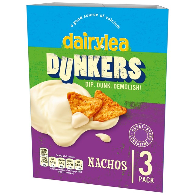 Dairylea cheese dip with tomato salsa tortilla chips 129g - British product