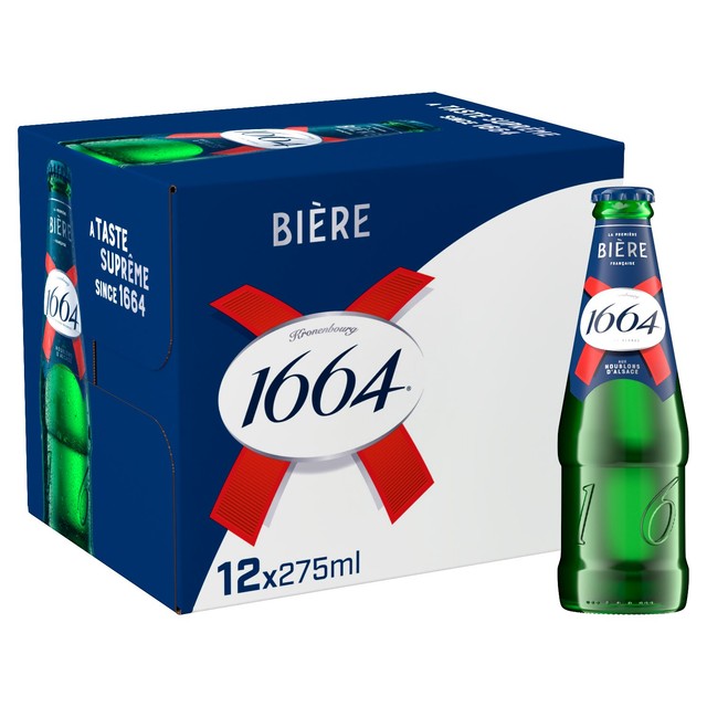 Kronenbourg 1664 Bière lager beer 12x275ml bottles, UK version