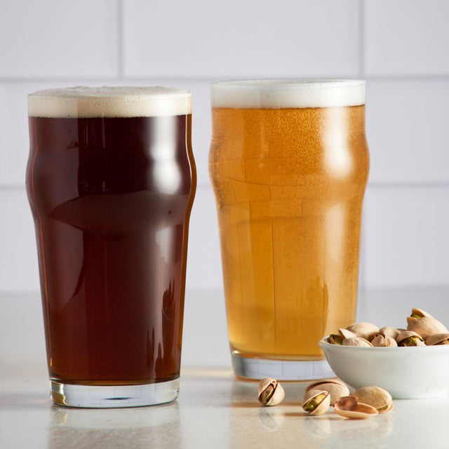 Ravenhead Essentials Nonik pint glasses 560ml, imported from the UK