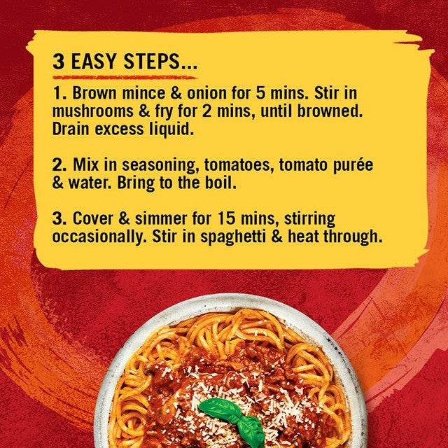 Schwartz spaghetti bolognese recipe mix 40g (British brand)