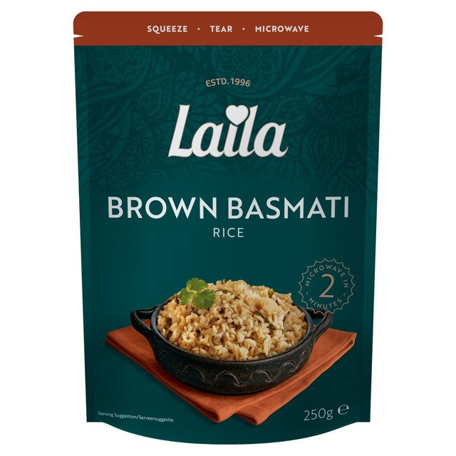 Laila Brown Basmati Microwave Rice 250g, UK version