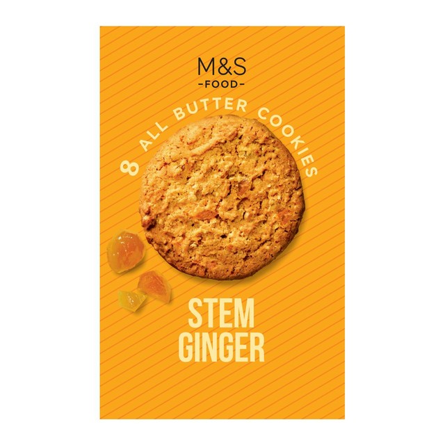 M&S All Butter Stem Ginger Cookies 200g, imported from the UK