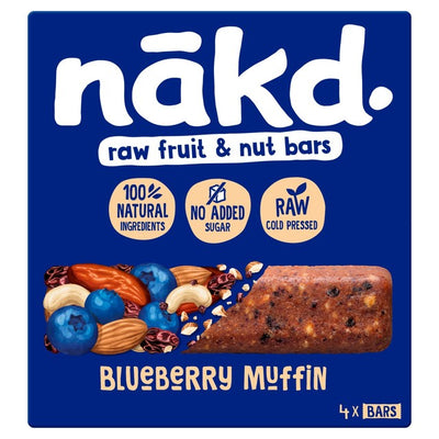 Nakd Blåbærmuffin Frukt- og nøttebar Multipack 4 x 35g