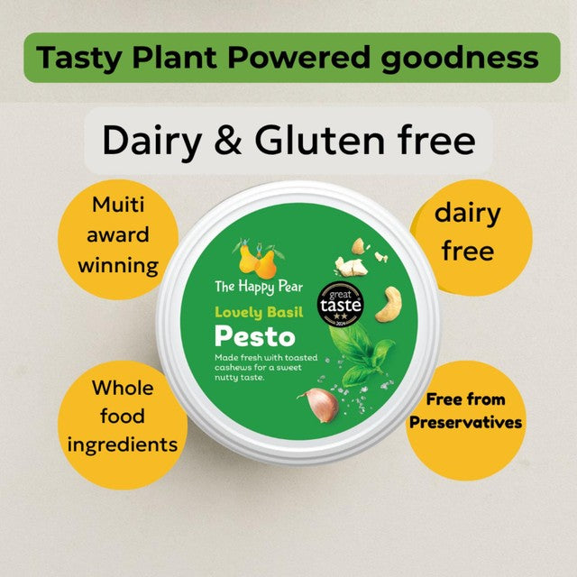 The Happy Pear Lovely Basil Pesto sauce 135g (British brand)