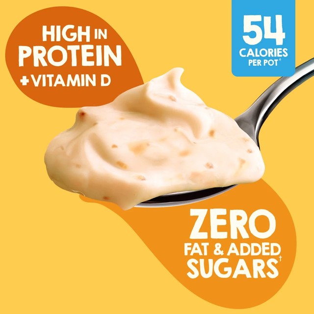 Light & Free Peach Greek Style Fat Free Yoghurt Multipack 460g, UK version