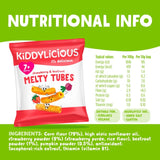 Kiddylicious Melty Tubes strawberry and beetroot baby snacks 4 x 10g, UK version