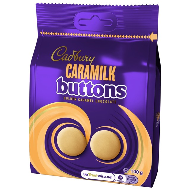 Cadbury Caramilk white chocolate buttons 100g - British product