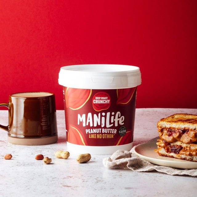ManiLife deep roast crunchy peanut butter 900g, imported from the UK