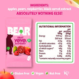 Bear Fruit Yoyos raspberry multipack 5 x 20g - British product