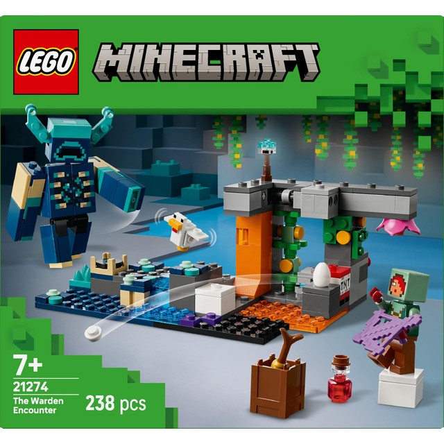 LEGO Minecraft The Warden Encounter building set with 238 pieces, UK version