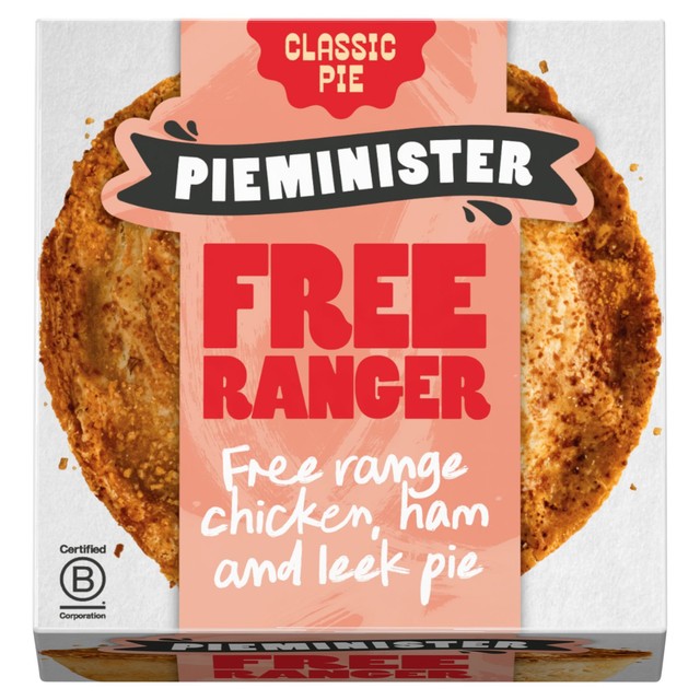 Pieminister pie with chicken, ham and leek 255g, imported from the UK