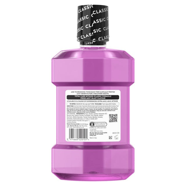 Listerine Total Care Intense Mint Classic Mouthwash 1L, UK version