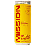 MISSION lemon and ginseng energy drink 250ml, imported from the UK