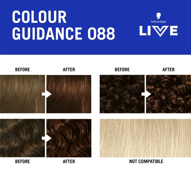 Schwarzkopf LIVE Intense Colour 088 Urban Brown, imported from the UK