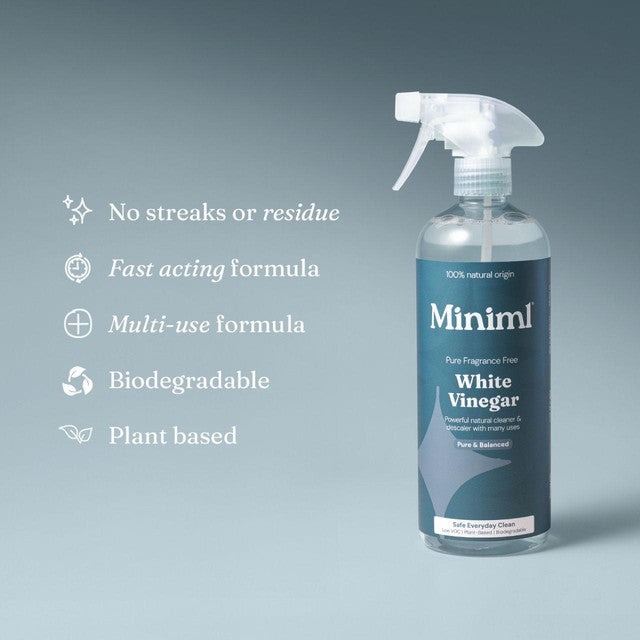 Miniml white vinegar bottle 750ml, imported from the UK