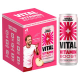 Vital sparkling apple and raspberry vitamin water 330ml, UK version