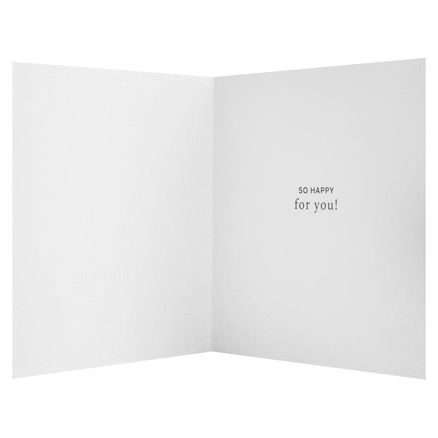 M&S gold champagne engagement card 15x15cm, imported from the UK