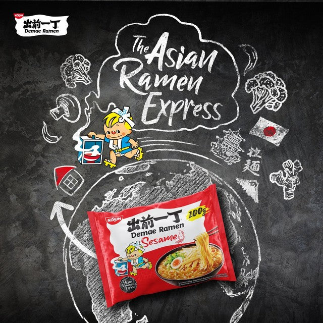 Nissin Demae Ramen beef instant noodles 100g, imported from the UK