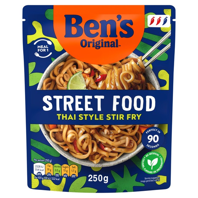 Ben's Original microwave noodles Thai stir fry style 250g - British product