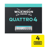 Wilkinson Sword Quattro razor blades 4 pack, UK version
