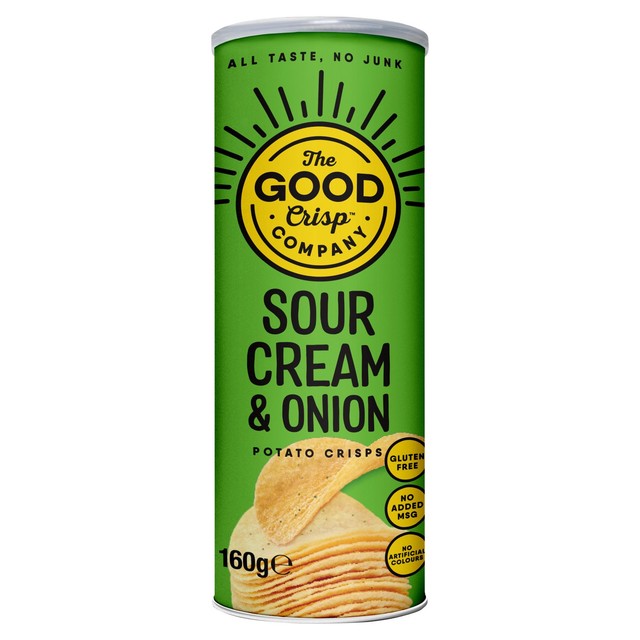 Good Crisp Co sour cream onion potato crisps 160g (British brand)