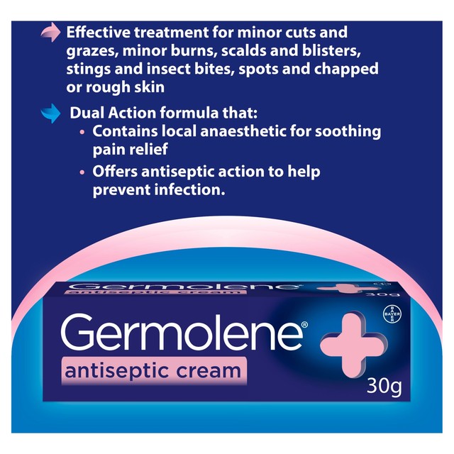 Germolene Antiseptic Dual Action Cream 30g - British product
