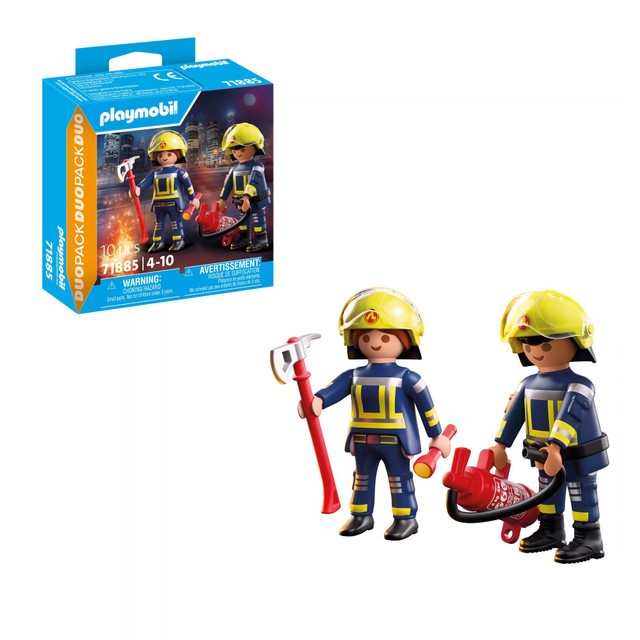 Playmobil Fire Rescue Team Duo Pack Set, imported from the UK