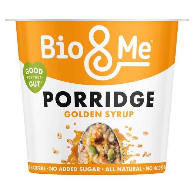 Bio & Me golden syrup gut-loving porridge pot 65g - British product