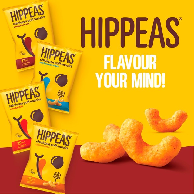 Hippeas Chickpea Puffs Sweet & Smokin' 78g, UK version