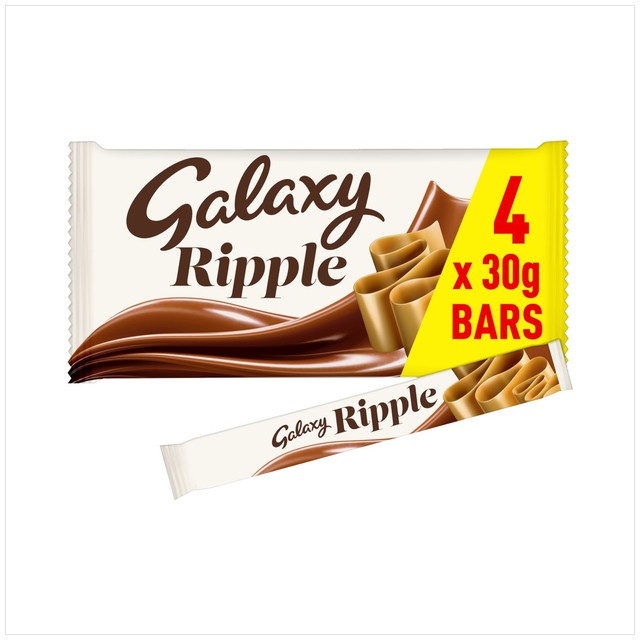Galaxy Ripple milk chocolate bars 120g, UK version