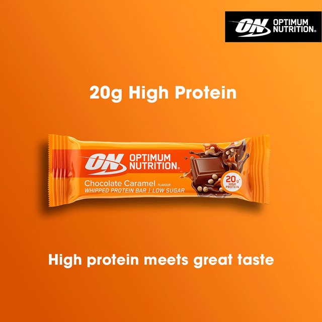 Optimum Nutrition Protein Bar Chocolate Caramel 60g, imported from the UK