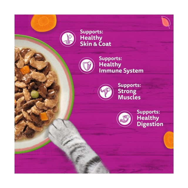 Whiskas adult Tasty Mix Chef's Choice wet cat food pouches 12 x 85g (British brand)