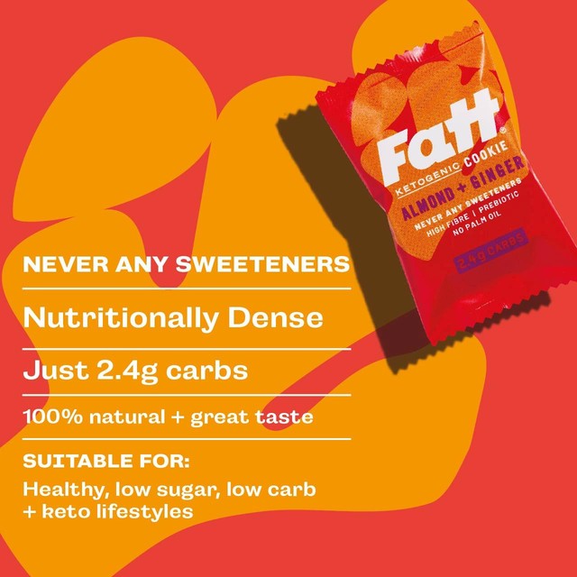 Fatt almond and ginger ketogenic cookie 30g - British product