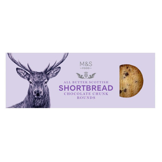 M&S all butter choc chunk shortbread rounds 175g, imported from the UK