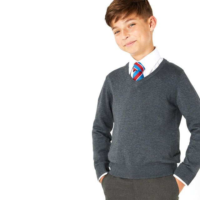 M&S children's cotton jumper grey 8-9 years, imported from the UK