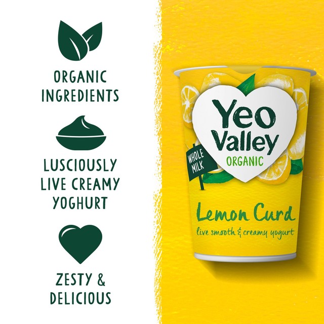 Yeo Valley organic lemon curd yogurt 450g (British brand)
