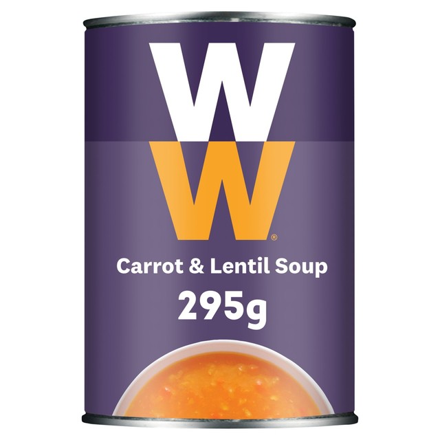 Heinz Weight Watchers carrot and lentil soup 295g, UK version