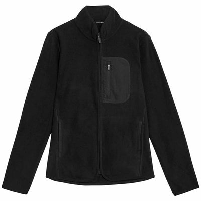M&S Goodmove Women's Funnel Neck Fleece Jacket, Black, Size 8