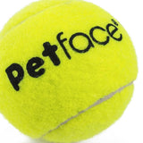 Petface Tennis Balls Dog Toy 6.35cm diameter, imported from the UK