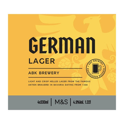 M&S Tysk Lagerøl 4 x 330ml