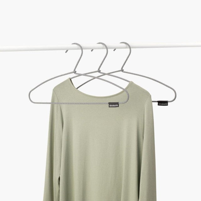 Brabantia clothes hangers black/white set of 3 - British product