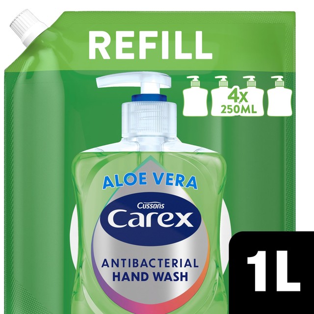 Carex Aloe Vera antibacterial handwash refill 1L - British product
