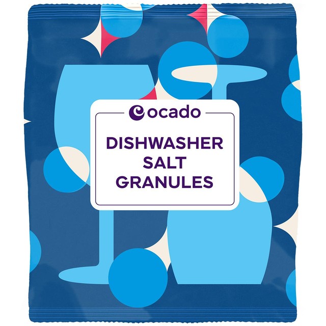 Ocado dishwasher salt granules 3kg, imported from the UK