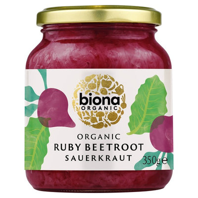 M&S Biona Organic Ruby Beetroot Sauerkraut 350g- Buy online at McGrocer