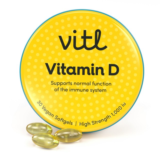 VITL vitamin D vegan soft gel capsules 30 capsules (British brand)
