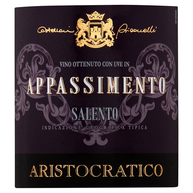 Aristocratico Appassimento Salento red wine 75cl - British product