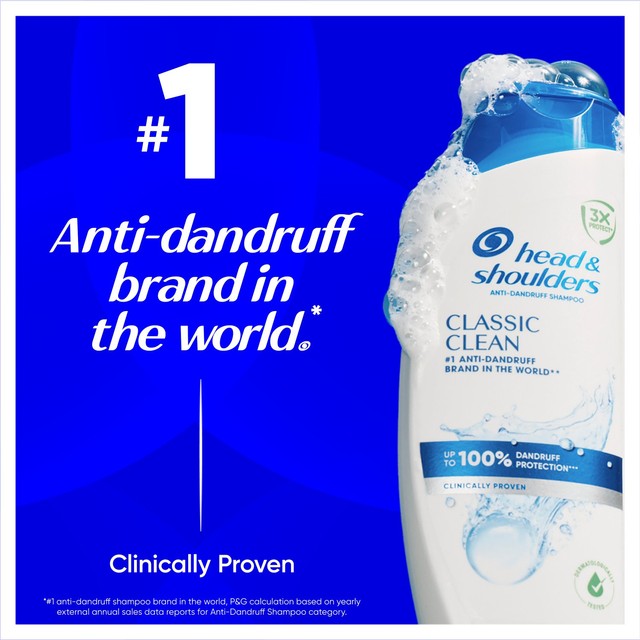 Head & Shoulders Classic Clean shampoo, imported from the UK